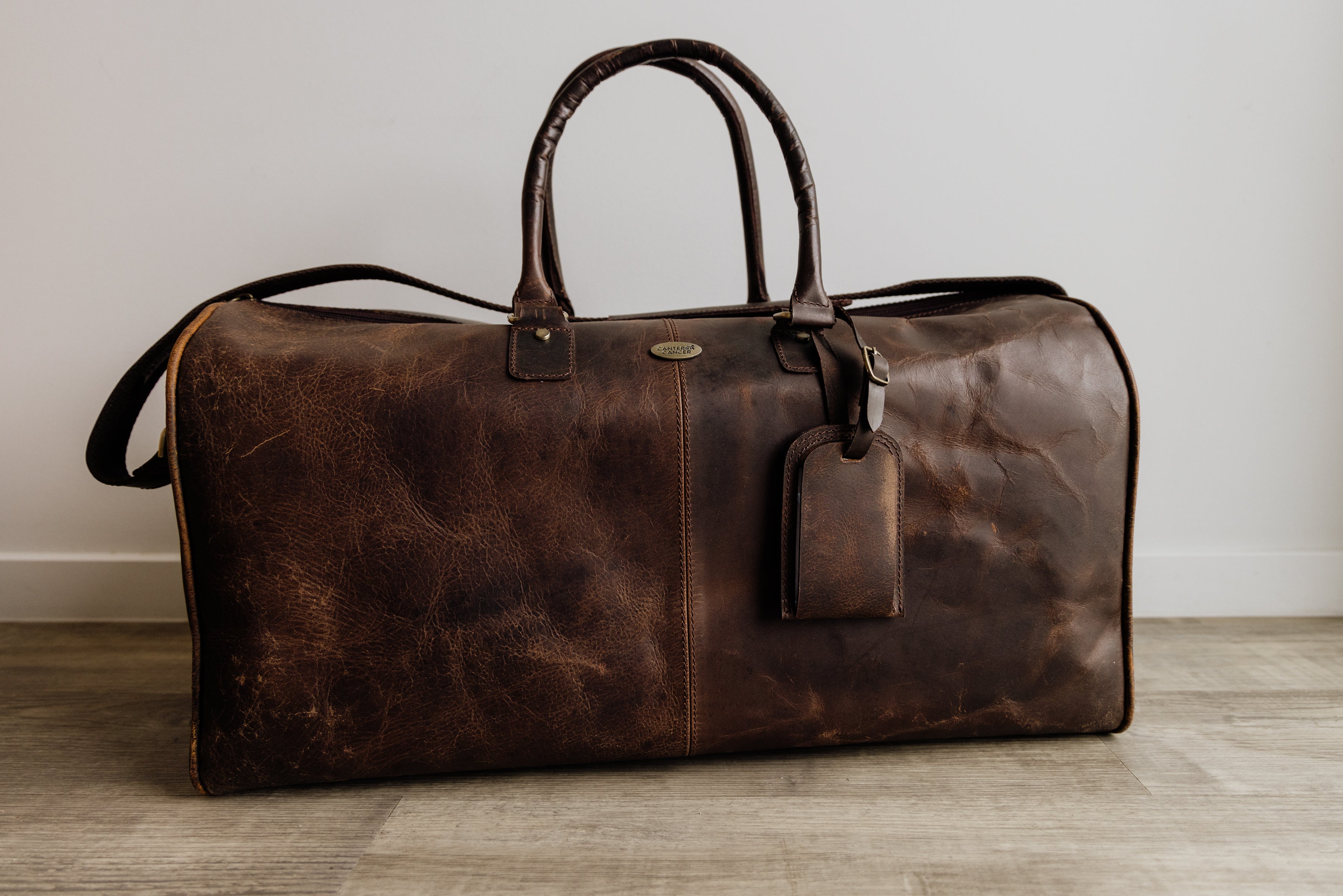 Leather Overnight Duffel Bag