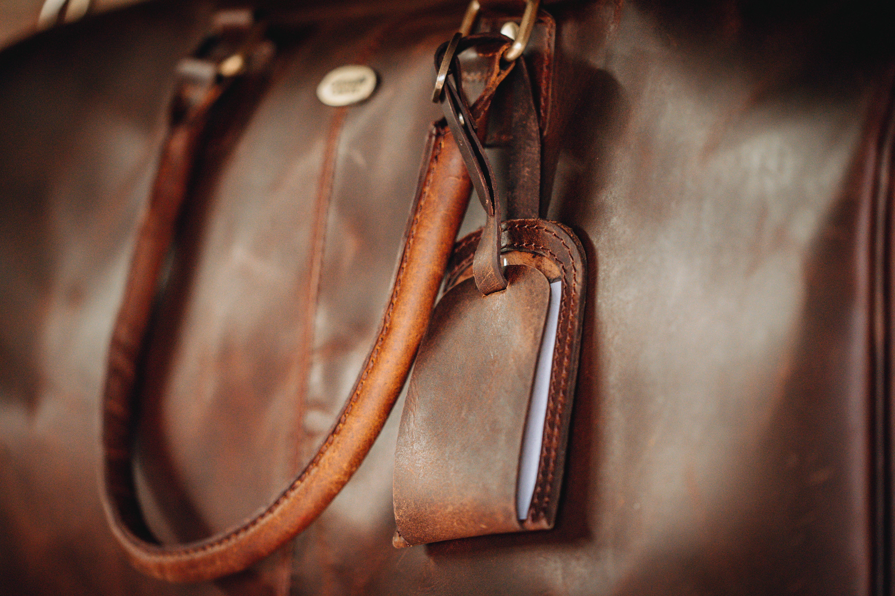 Leather Overnight Duffel Bag