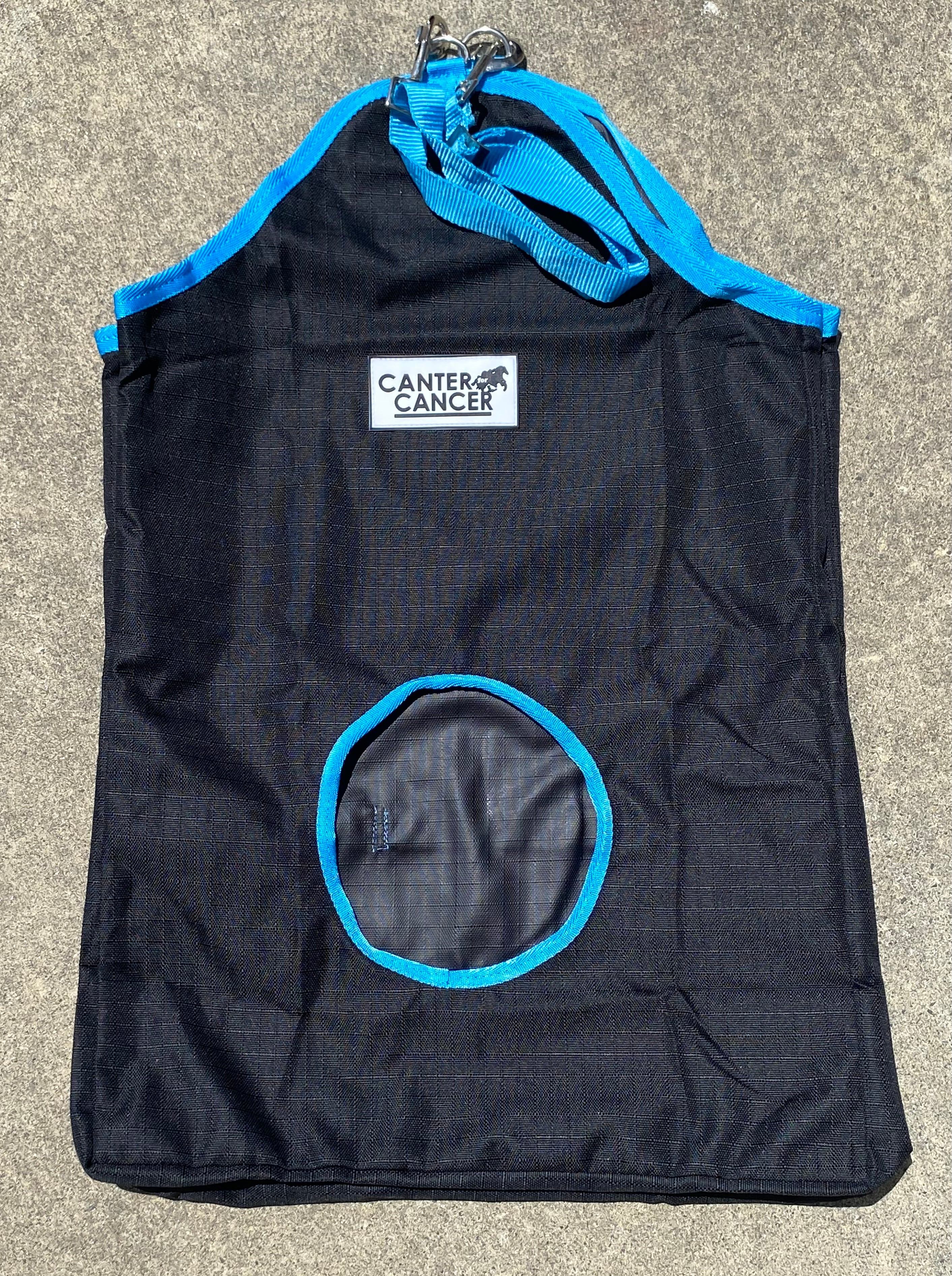 Black/Aqua Large Hay Bag